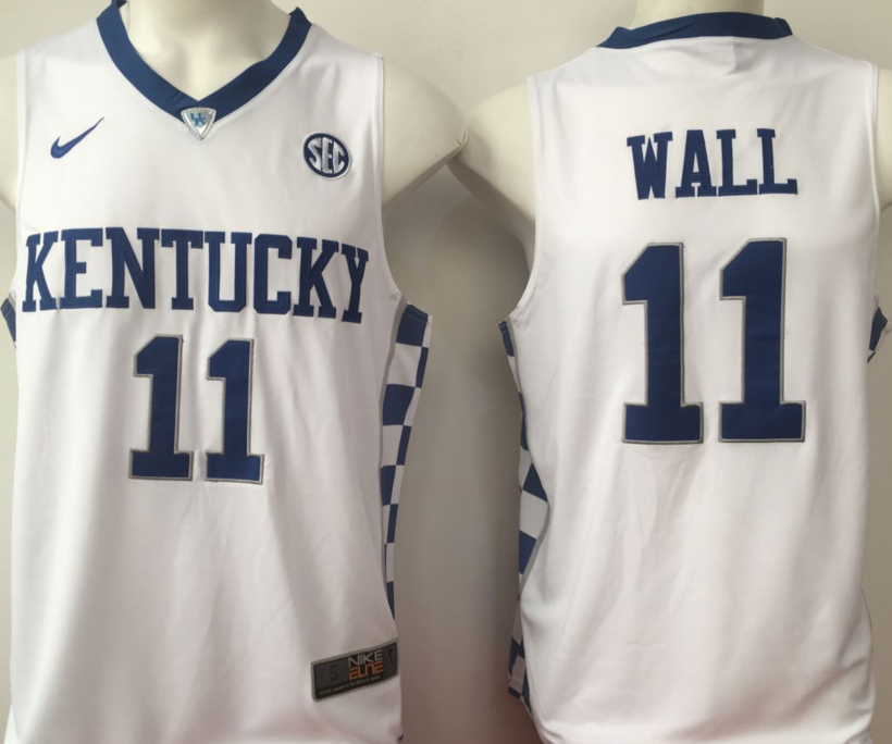 NCAA Men 2017 Kentucky Wildcats White 11 Wall
